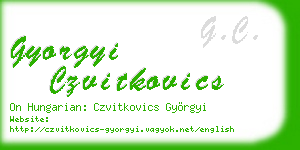 gyorgyi czvitkovics business card